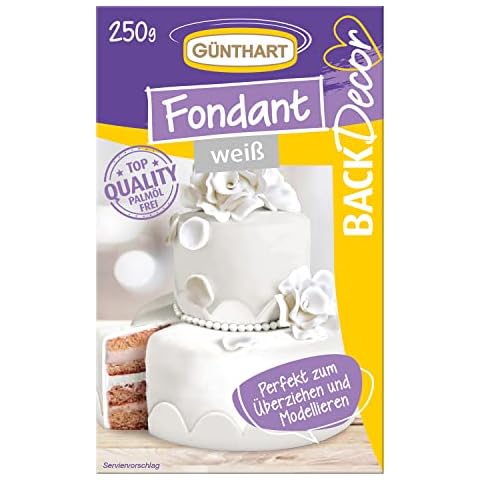 Günthart BackDecor | Weiß Fondant | Top Qualität | 100% Vegan Cover