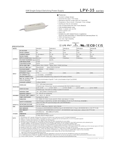 LPV-35-36 Module alimentation découpage tension constante 36V