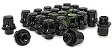 24 MAG Lug Nuts 12x1.5 Works with Toyota Factory Wheels(Black)