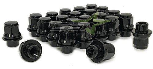 24 MAG Lug Nuts 12x1.5 Works with Toyota Factory Wheels(Black)
