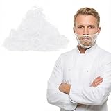 100PCS Beard Nets, White Elastic Comfortable Protective Beard Covers, Disposable Nylon Beard-Nets for Men...