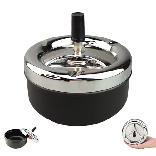 Liekadijiae Cendrier Aspirateur de Fumée Purificateur, Cendrier Rotatif Autonettoyant Moderne