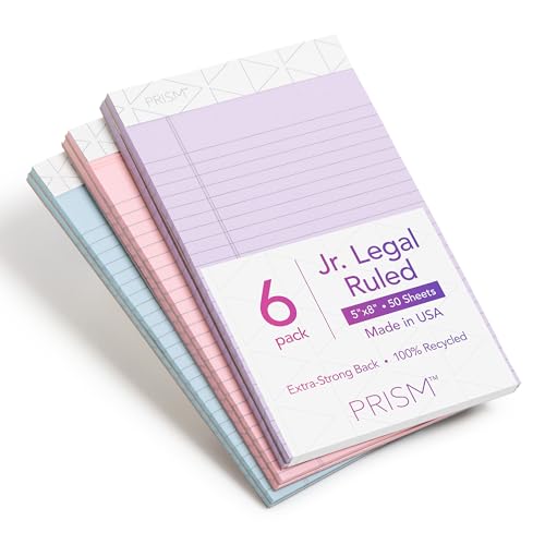 TOPS 5 x 8 Legal Pads, 6 Pack, Prism Brand,