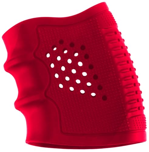 DINGCHUANG Tactical Holster Pistol Rubber Glove Sleeve Grips Fits for Glock 17,19,20,21,22,23,25,31,32,34,35,37,38, M92 (red)