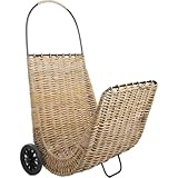 Style naturel : Son coloris naturel permet à ce chariot de s'intégrer harmonieusement dans votre espace, ajoutant une touche rustique et fonctionnelle