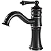 Jacurley Wasserhahn Bad Schwarz, Waschtischarmatur Antik, Waschbecken Armaturen Mischbatterie, Armatur Badezimmer Einhebelmischer, Retro, Bronze Gebürsteter Baby,Schwarz günstig Kaufen-Jacurley Wasserhahn Bad Schwarz, Waschtischarmatur Antik, Waschbecken Armaturen Mischbatterie, Armatur Badezimmer Einhebelmischer, Retro, Bronze Gebürsteter