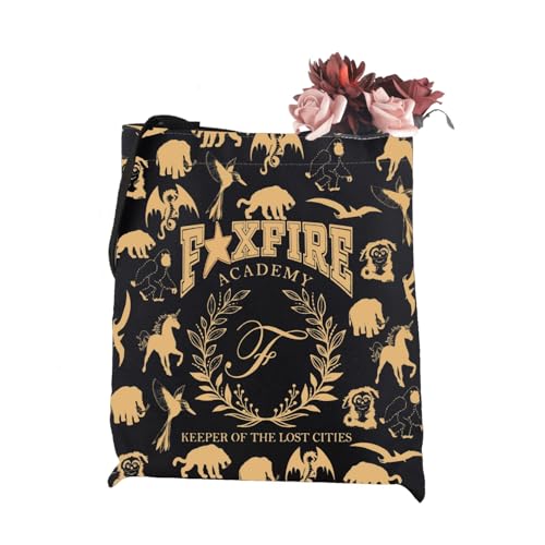 WCGXKO Book Lover Gift Academy Keeper Of The Lost Cities Bookish Tote Bag