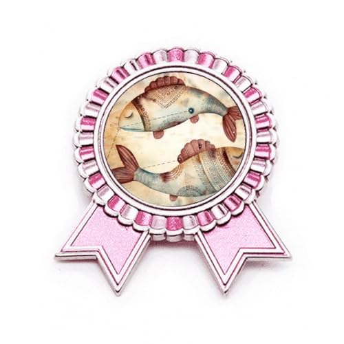 Broche constellation Poissons Mars rose : le cadeau idéal M
