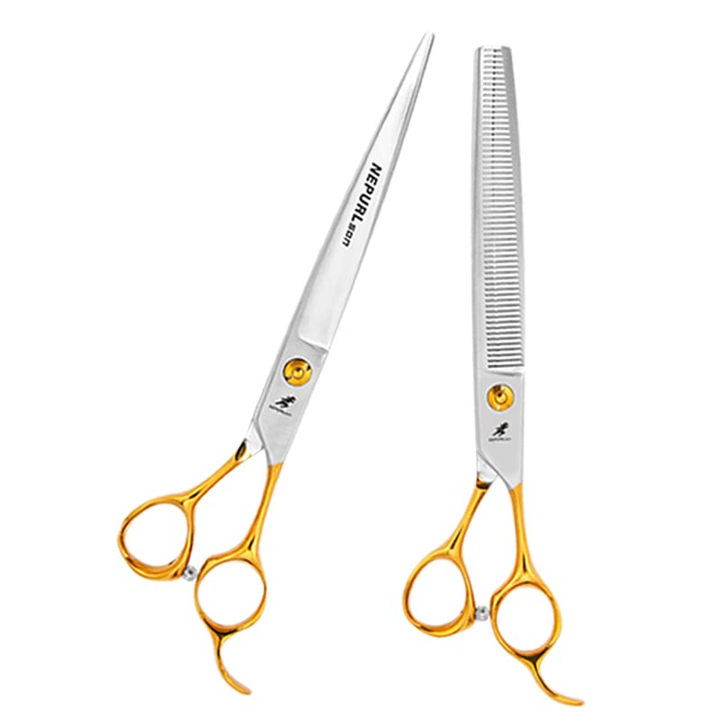 Ciseaux de toilettage droits en acier VG10 pour chien et chat de 19,1 cm