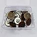 G-Sunny 12 Sets 18mm Jeans Buttons Metal Button Snap Buttons Replacement Kit with Rivets and Plastic Storage Box (Red Bronze)