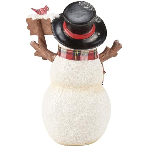 Primitives-by-Kathy-Lighted-Snowman-Joy-Figurine Primitives by Kathy Lighted Snowman Joy Figurine