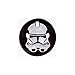 Star Wars - Round Black & White Stormtrooper Emblem Logo - Embroidered Iron On or Sew On Patch