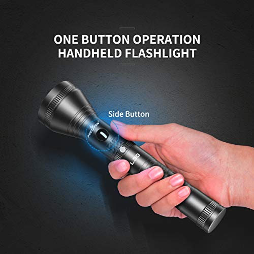 USB Rechargeable LED Flashlight 1200 High Lumens Water Resistant 18650 Battery Included Handheld Tactical Flash Light for Outdoor Camping Emergency Everyday Flashlights
