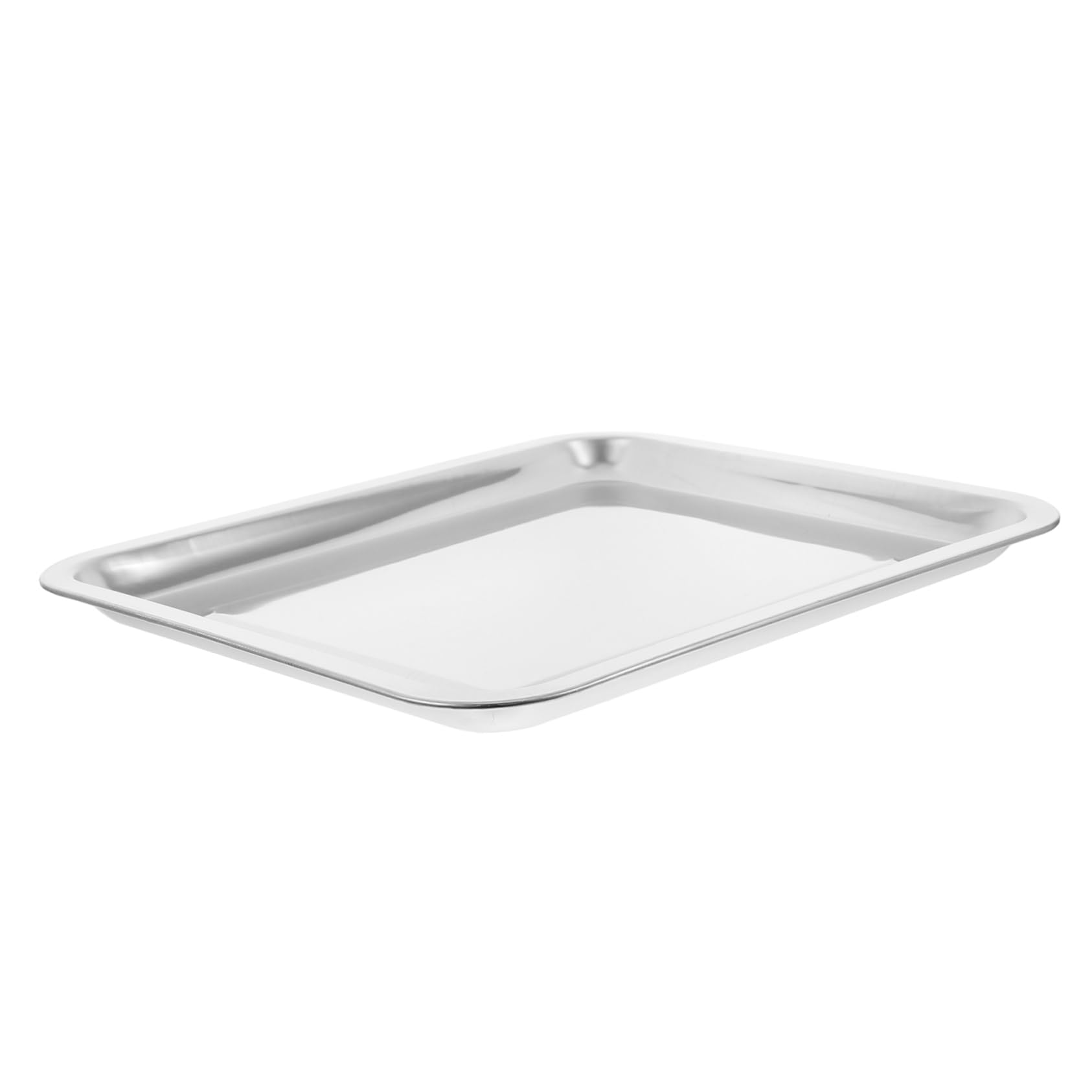 STOBAZA Stainless Steel Baking Tray Versatile Roasting Pan for Oven and Toaster Oven Small Rectangular Steamer Tray for Cooking Jewelry Storage Bathroom Organizer Easy to Clean