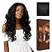 Sensationnel Bare Lace 13X6 Wigs - Unit 15 Lacefrontal Glueless Synthetic 180 Degree Preplucked Hairline (1B OFFBLACK)