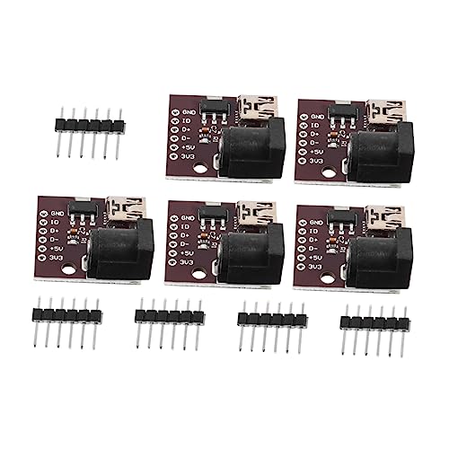 Gatuida 5 Stück USB Stromschnittstellenbaustein Langlebige Stromversorgungsplatine Sicheres Power Baustein Für Praktische Energieverwaltung Und Einfache Installation