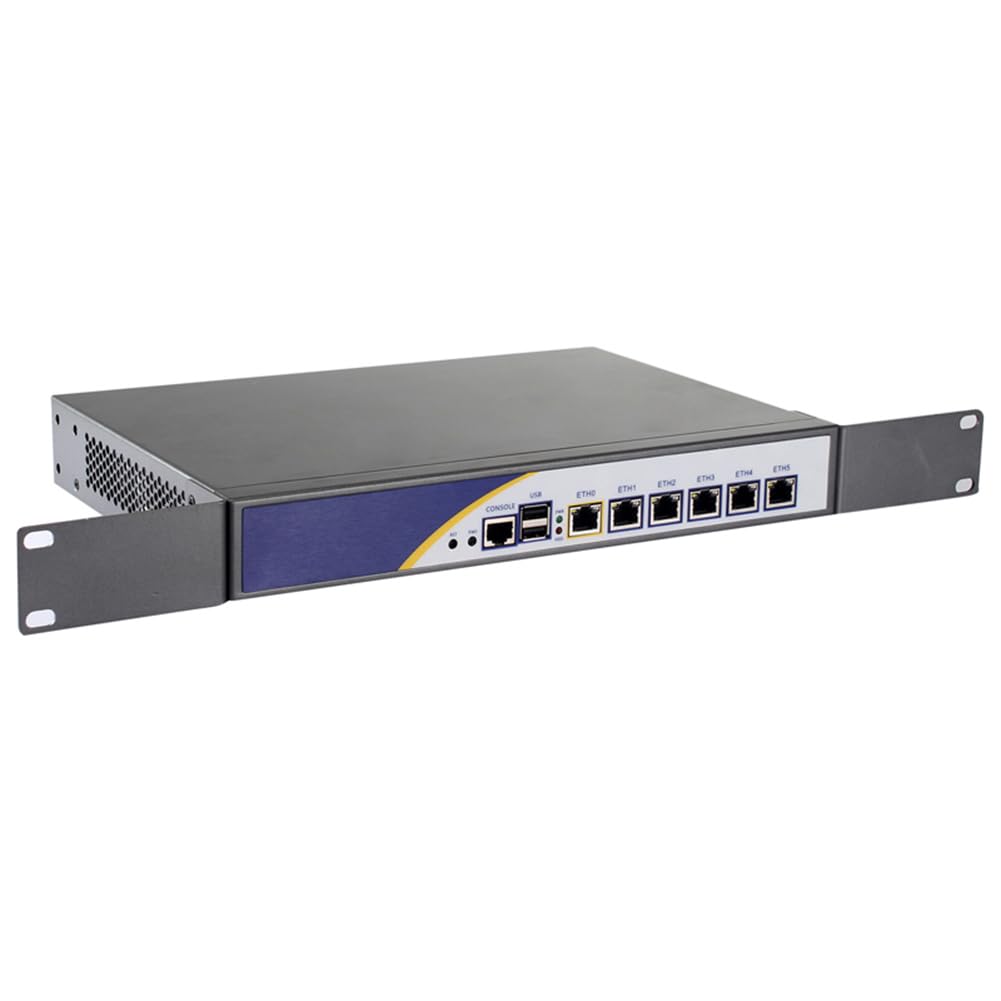 Firewall Hardware, PFSense, Mikrotik, OPNsense, VPN, Network Security Appliance, Router PC, J4105 J4125, RS03, AES-NI, 6 x Intel Gigabit LAN, COM, VGA, Fan, 0 RAM, 0 Storage, Barebone No System