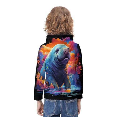 Sweatshirt Lamantins 3D parfait pour les journées d'hiver en famille