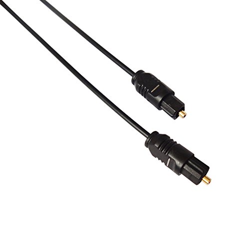 Easyday 5Ft 10Ft 16Ft 5/10/16 Feet Thin Optical Toslink Digital Spdif Optic Audio Cable (3 Meter / 10Ft, Black - Thin) #TOP2