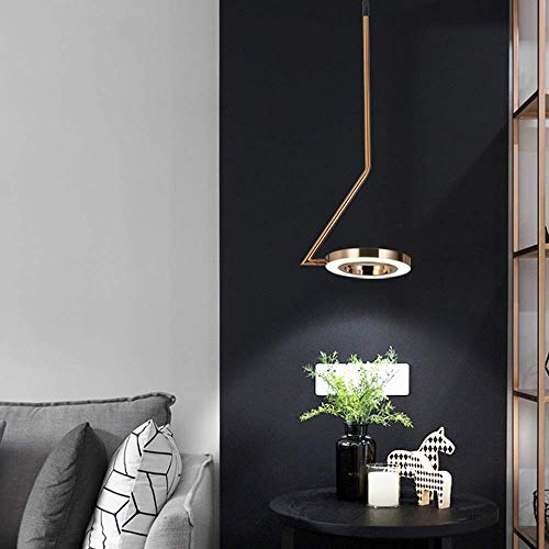 Lustre chic en métal doré avec diffuseur acrylique haute diffusion - 5