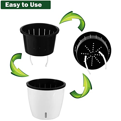 6 Pack-Macrame Plant Hanger With 6.7" Self-Watering Planter With Water Indicator For Spider Plants, Devil's Ivy,Plant Hangers Indoor With Self Watering Pots For Indoor Plants #TOP7