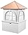 Good Directions 4226SW Smithsonian Arlington Vinyl Cupola, 26" Square x 37" H, Polished Copper/White