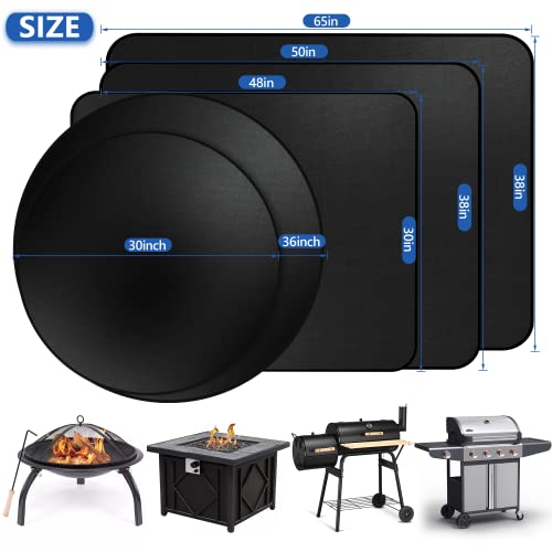 image for BAIPOK Large Under Grill Mats for Outdoor Grill, 65×38 inches Firepro