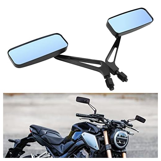 8mm 10mm Motocicleta Rectángulo Espejo Lateral, Ala Moto Espejo Retrovisor Para Cruiser Scooter Chopper Touring Bobber