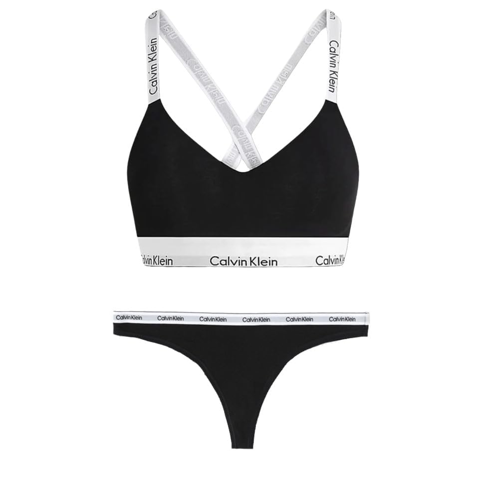 匿名配送 新品 未着用ck ブラTバック上下M + ビキニ ショーツ L セット