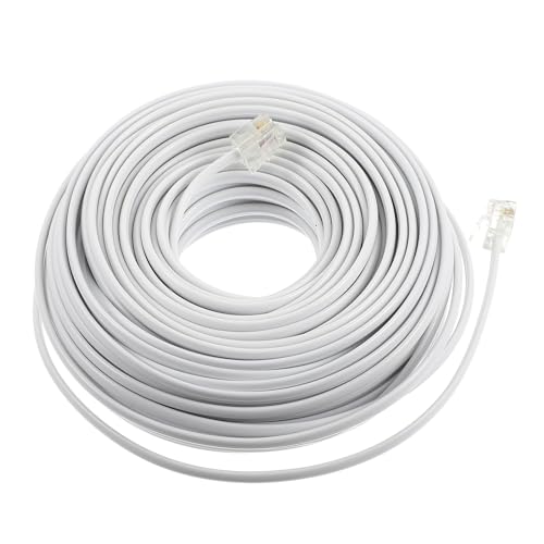 Cable de teléfono para hogar y oficina OUNONA extensión RJ11 6P4C ideal para escritorios lejanos