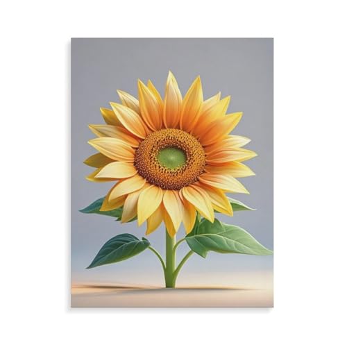 Peinture à l'huile numérique tournesol pour décorer votre salon