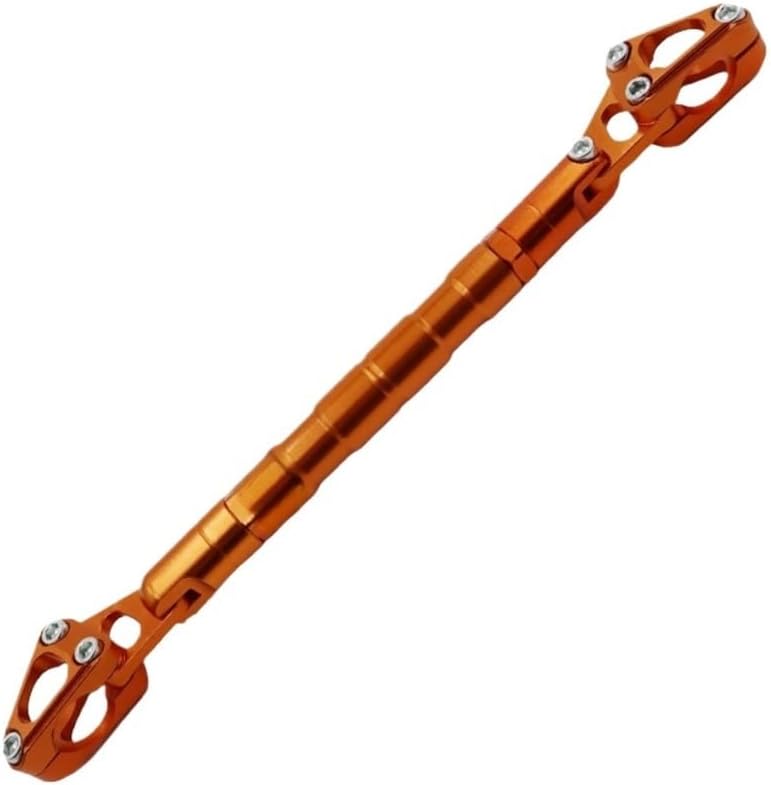 オートバイの修正調整可能なバランスバー補強拡張ハンドルバー携帯電話サポートロッド ハンドルバー・ドラッグバー(Orange)