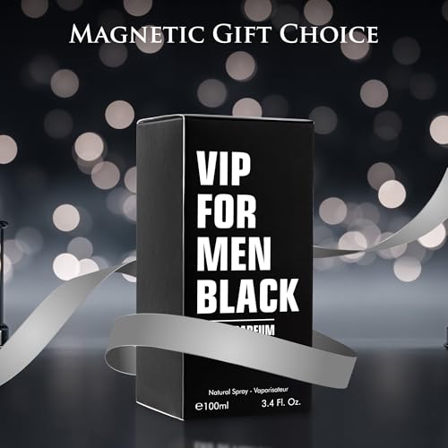 VIP-Black-for-Men-Eau-De-Parfum-Aromatic-Fougere-Fragrance-Top-Notes-of-Absinthe-Anise-Fennel-Base-Scents-of-Lavender-Musk-Black-Vanilla-Husk-Free-of-Parabens-Elegant-100ml-Bottle