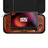 CRKD Nitro Deck Crystal Collection com maleta de transporte - Deck portátil profissional com Zero Stick Drift compatível com Nintendo Switch e Switch OLED (Orange Zest)