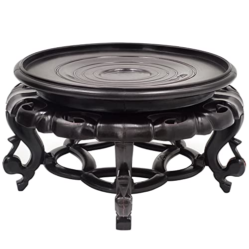 Juanxian Oriental Furniture Vase Stand Fishbowl Stand Fishbowl Teapot Vase Base Stable Home Decoration Display Stand(7.9 in)