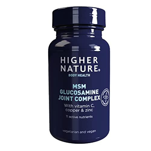 Higher Nature - MSM Glucosamine Joint Complex - Vitamin C, Copper & Zinc - Multivitamin Tablets for Women & Men - Vegetarian & Vegan - 240 Tablets