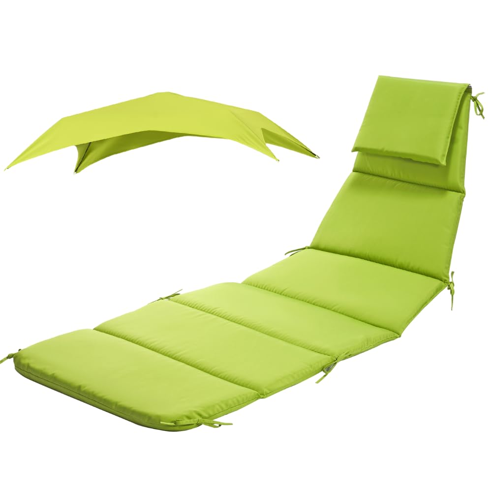 EZONE Replacement Cushion Pad and Umbrella Cover for Hanging Chaise Lounge Chair Hammock Lounge Chair Replacement Pad with Built in Pillow