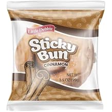 Little Debbie Cinnamon Sticky Bun 3.5oz Single Serve, 1 Caddy 12 Individually wrapped vending packs