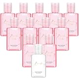 Leelosp 12 Packs Bride Tribe Hand Sanitizer Mini Travel Size Hand Sanitizers Bulk Bridesmaid Bachelorette Proposal Gift for Valentine Bridal Shower Wedding Favors Party Supplies(Stylish)