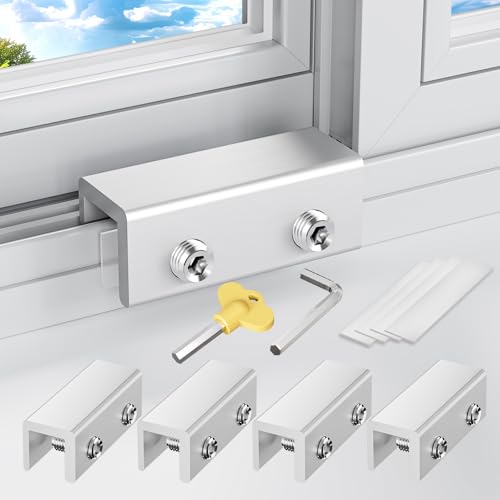 Window Locks,4 Sets Sliding Window Lock with Key, Window Locks
