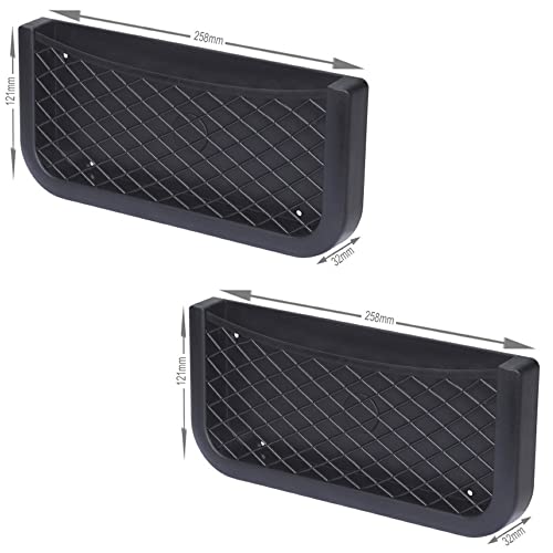 Doppelpack Ablagenetze einfach zum kleben oder schrauben für Fahrzeuge und Innenräume - Größe M = 205x121x32mm, Größe L = 258x121x32mm - Universell Einsetzbar - Einfache Installation (2x 258x121x32mm)
