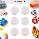 Squeaker Rassel Box Kunststoff transparent 30 Stück weiß Spielzeug mit Glöckchen Quietscher Sound Maker