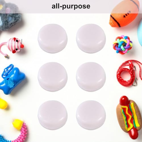 Squeaker Rassel Box Kunststoff transparent 30 Stück weiß Spielzeug mit Glöckchen Quietscher Sound Maker