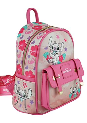 Disney Lilo And Stitch - Angel Wondapop 11 Inch Vegan Leather Mini Backpack #TOP1