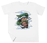 In Europa hergestellt Smaragd Jungen Mädchen Unisex Kinder Weiß T-Shirt Kurzarm Kids White T-Shirt