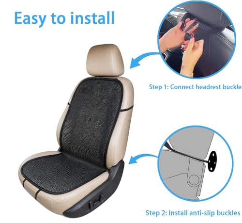 acdiac 1Pcs Summer Cooling Breathable 3D Air Mesh Car Seat Cushion Pad Cover Universal Fit for Car Truck Pickup SUV Bus Driver's Seat (Black) by acdiac - Used condition - Image 6