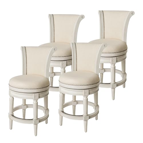 Maven-Lane-Pullman-26-Inch-Tall-Counter-Height-Upholstered-Barstool-with-Back-in-White-Oak-Finish-with-Natural-Color-Fabric-Cushion-Seat-Set-of-4 Maven Lane Pullman 26 Inch Tall Counter Height Upholstered Barstool with Back in White Oak Finish with Natural Color Fabric Cushion Seat Set of 4