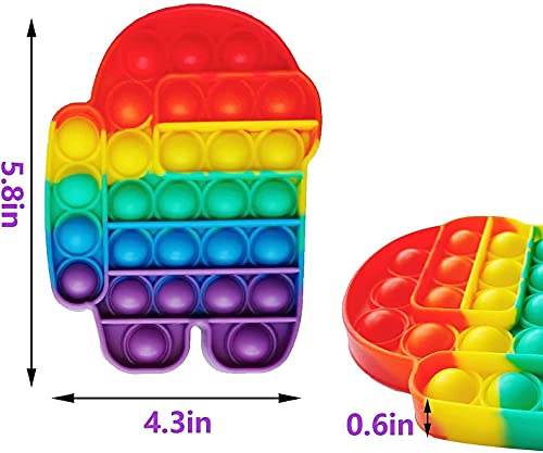 Image of pop it Fidget Toys, pop it Fidget Toy Set | pop its Fidget Toys, Fidget Toys pop it Rainbow, pop it Toy, | poppit Fidget Toy, Rainbow pop it, Push pop Bubble Fidget Toy(Robbot)