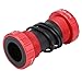 Keenso Movimento Centrale Integrato guarnitura, Movimento Centrale BSA a Guscio del Cuscinetto MTB Hollowtech, 68-72M, Movimento Centrale BB con Filettatura a Vite(Rosso)