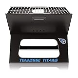NFL Tennessee Titans X Grill Portable BBQ with Digital Print, One Size, Black